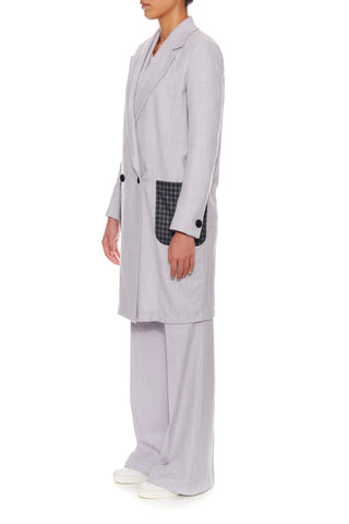 Paris Coat - Oversized wool coat with patch pockets