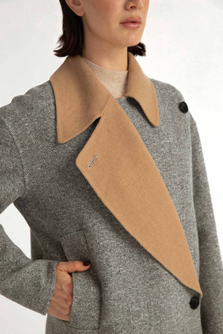 Varberg Coat - Oversized bomber jacket in grey
