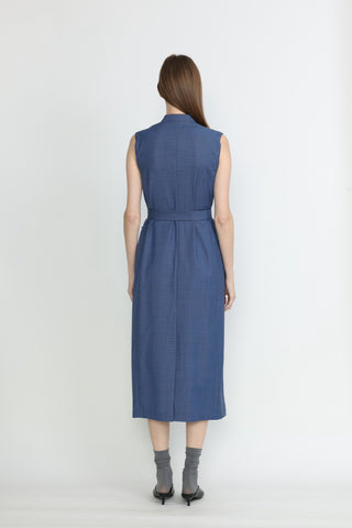 Melbourne Dress - Tailored dress in blue