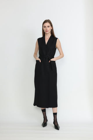 Melbourne Dress - Tailored dress in black
