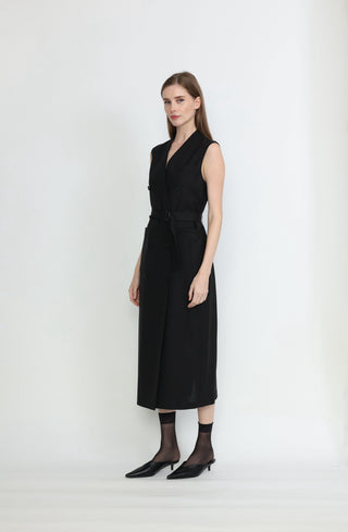 Melbourne Dress - Tailored dress in black