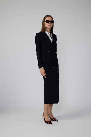 Oviedo Jacket - Double-breasted  jacket in navy