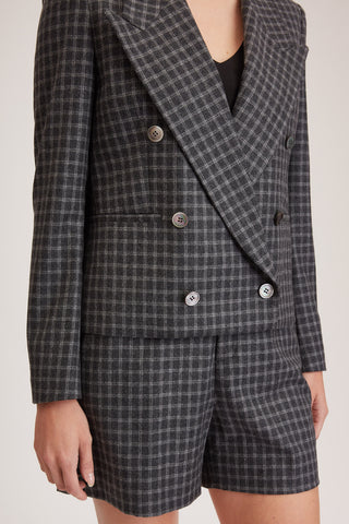 Oviedo Jacket - Peaked lapels, double breasted jacket in dark grey