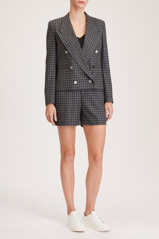 Oviedo Jacket - Peaked lapels, double breasted jacket in dark grey