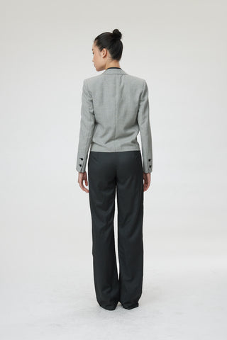 Milano Jacket - Short suit jacket in black & white Birdseye