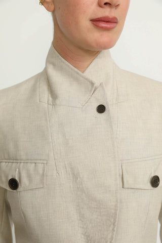 Cologny Jacket - Cologny Vanilla White Casual Jacket