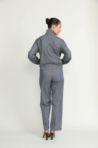 Colombier Jacket - Colombier Denim Blue Pinstripe Utility Jacket
