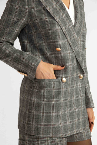 Amarante Jacket - Boyfriend cut jacket in tartan