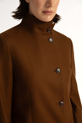 Avesta Jacket - Straight cut jacket in brown