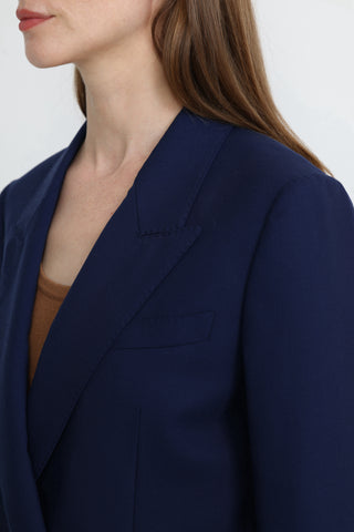 Brugg Double-Breasted Suit Jacket in Navy