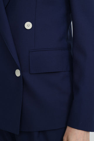 Brugg Double-Breasted Suit Jacket in Navy