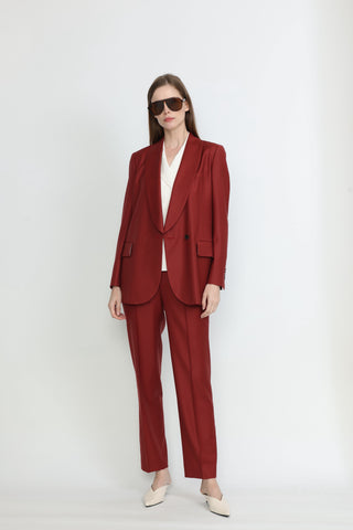 Canberra Jacket & Branco Trousers in Ruby Red