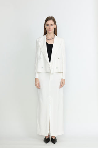Oviedo Jacket - Short suit jacket in white
