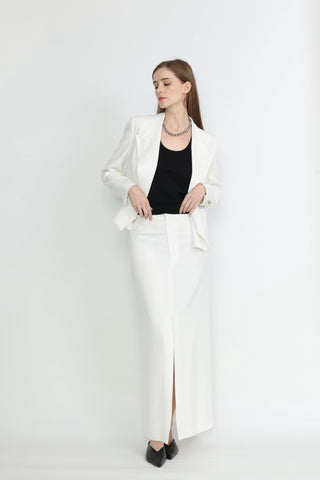 Oviedo Jacket - Short suit jacket in white