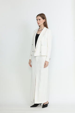 Oviedo Jacket - Short suit jacket in white