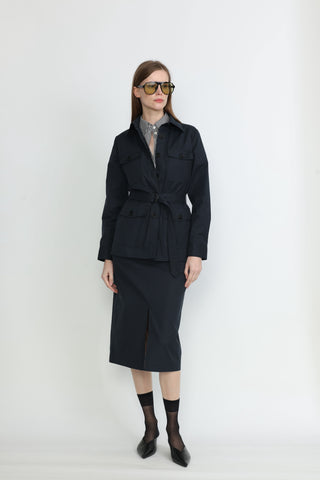 Rolle Shirt Jacket in Charcoal Black