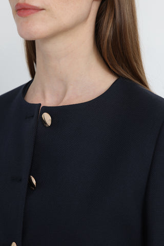 Sunshine Coast Cropped Jacket in Dark Navy