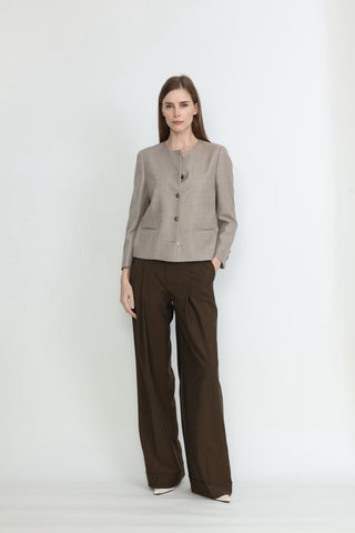 Sunshine Coast Cropped Jacket in Beige