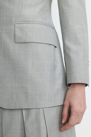 Amora Jacket - Single-breasted suit jacket in light grey