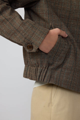 Almere Jacket - Bomber jacket in brown tartan