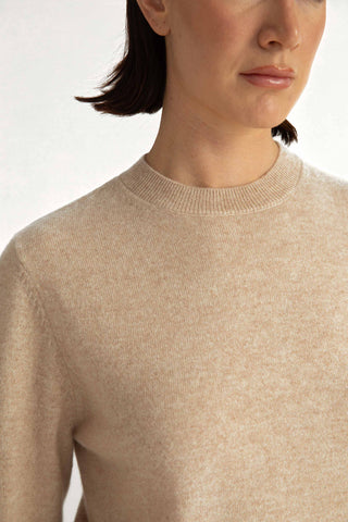 Linkoping Sweater - Knit sweater in bisque