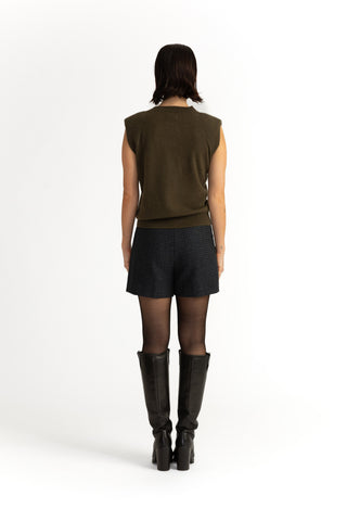 Malmo Knit Top - Sleeveless knit in verdigris green