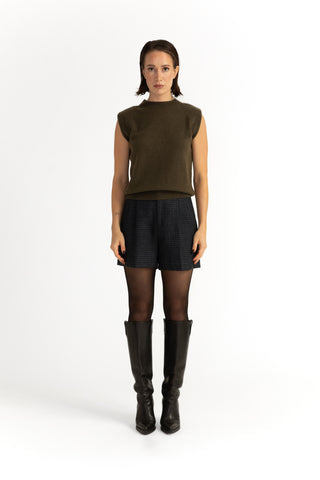 Malmo Knit Top - Sleeveless knit in verdigris green