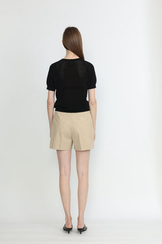 Biel Tailored Shorts in Khaki Beige