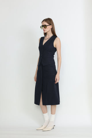 Fafe Midi Skirt in Navy
