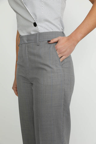 Elvas Trousers - Elvas Fitted Black/White Mini Houndstooth Trousers