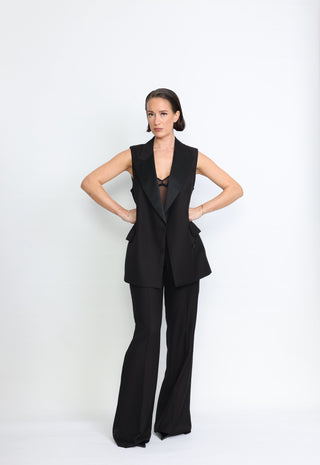 Bordeaux Limited Edition Trousers - Bootcut trousers in night brown