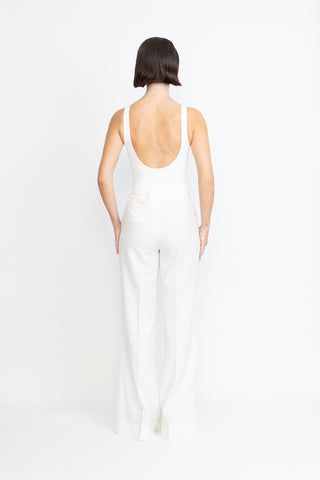 Bordeaux Limited Edition Trousers - Bootcut trousers in white