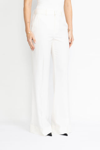 Bordeaux Limited Edition Trousers - Bootcut trousers in white