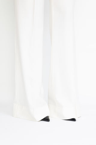 Bordeaux Limited Edition Trousers - Bootcut trousers in white