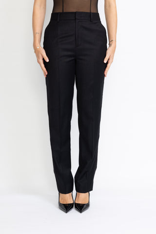 Castelo Limited Edition Trousers - Straight-leg tuxedo trousers in black