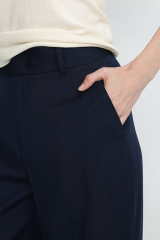 Blackpool-summer Trousers - Wide-leg trousers in navy