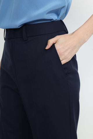 Emilia Trousers - Flared trousers in navy blue