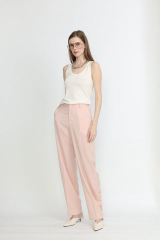 Forli Trousers - Flared trousers in blush pink