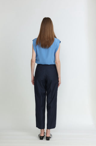 Manchester Trousers - Straight-leg trousers in dark navy