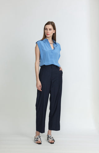 Manchester Trousers - Straight-leg trousers in dark navy