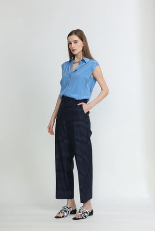 Manchester Trousers - Straight-leg trousers in dark navy