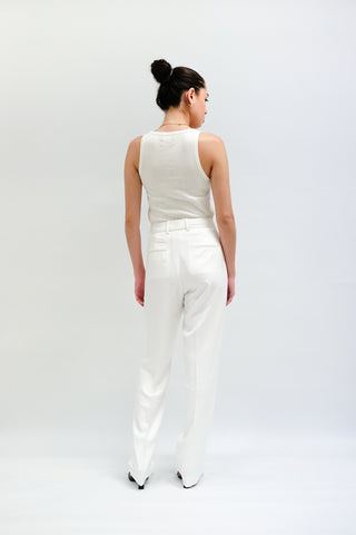Umea Trousers - Tapered trousers in white