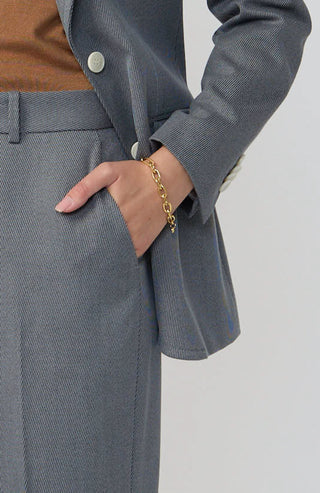 Ede Trousers - Tapered trousers in grey twill