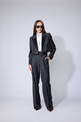 Blackpool Trousers Limited Edition - Wide leg trousers in charcoal grey