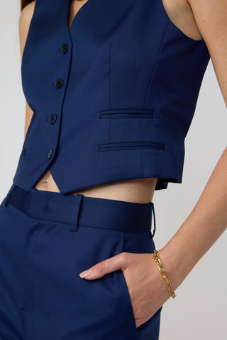Castelo Branco Trouser - Slim Fit Trousers in navy