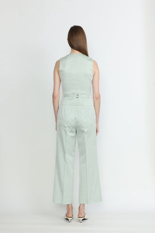 Maia Waistcoat - Classic waistcoat in mint twill