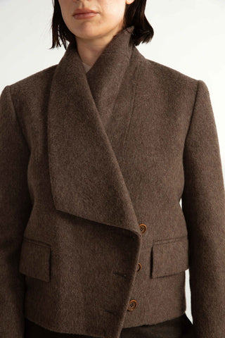 Eslov Jacket - Cropped jacket in brown