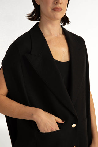 Boden Cape - Tailored cape in black