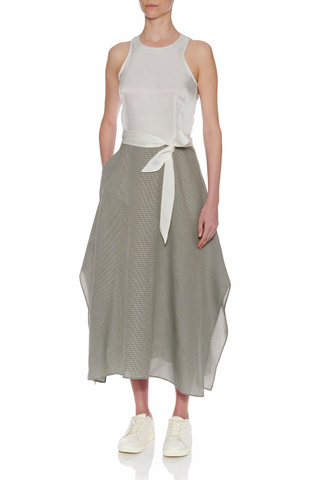 Granada Dress - Handkerchief hem midi dress in white