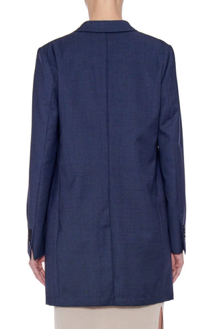 Caruna Jacket - Long loose fit jacket in navy